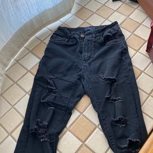 Black ripped jeans